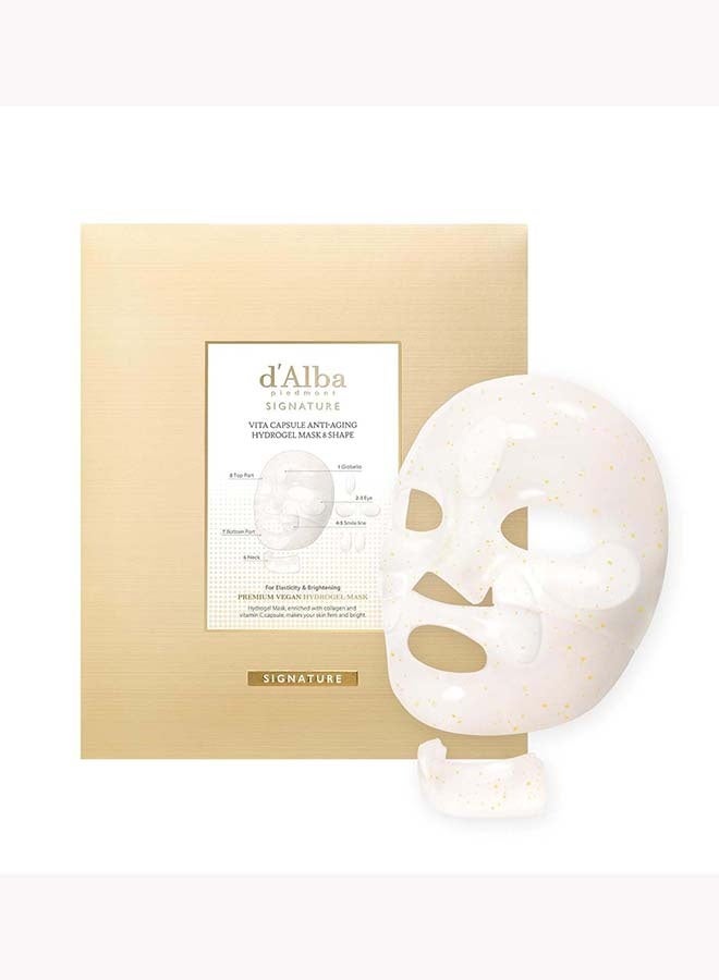 d'Alba Signature Vita Capsule Anti-Aging Collagen Hydrogel Mask 8 Shape, 44g*4ea - Image 1